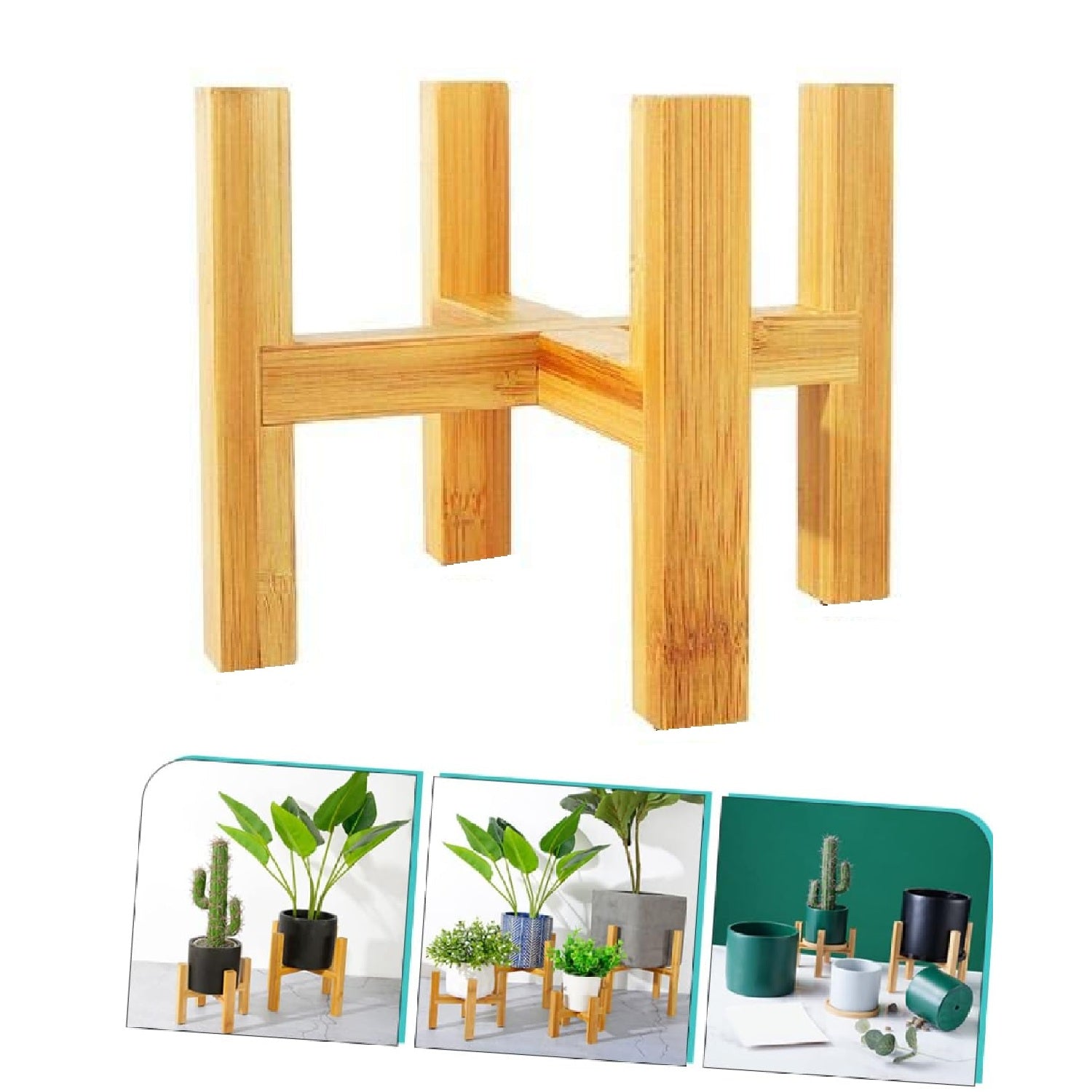 Wooden Shelf Rack Holder Plant Flower Pot Stand Wood Garden Display Home Outdoor