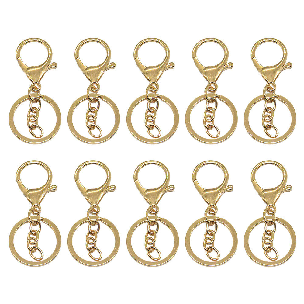 20pcs Gold Swivel Lobster Clasps Trigger Clips Clasp Snap Hook Key Chain Ring