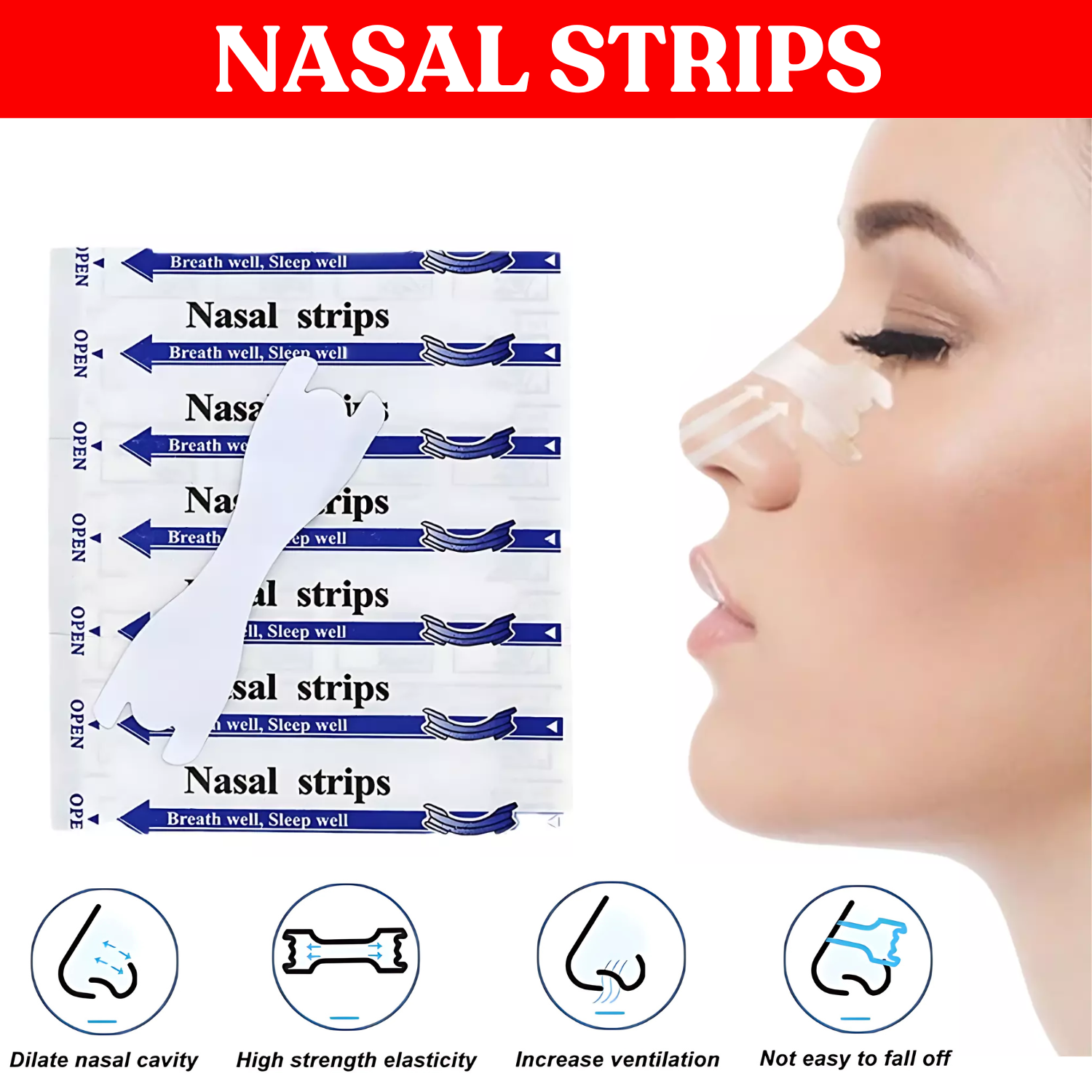 Nasal Strips Stop Snoring Help Breathe Better Easy Right Anti Snore Nose Strips