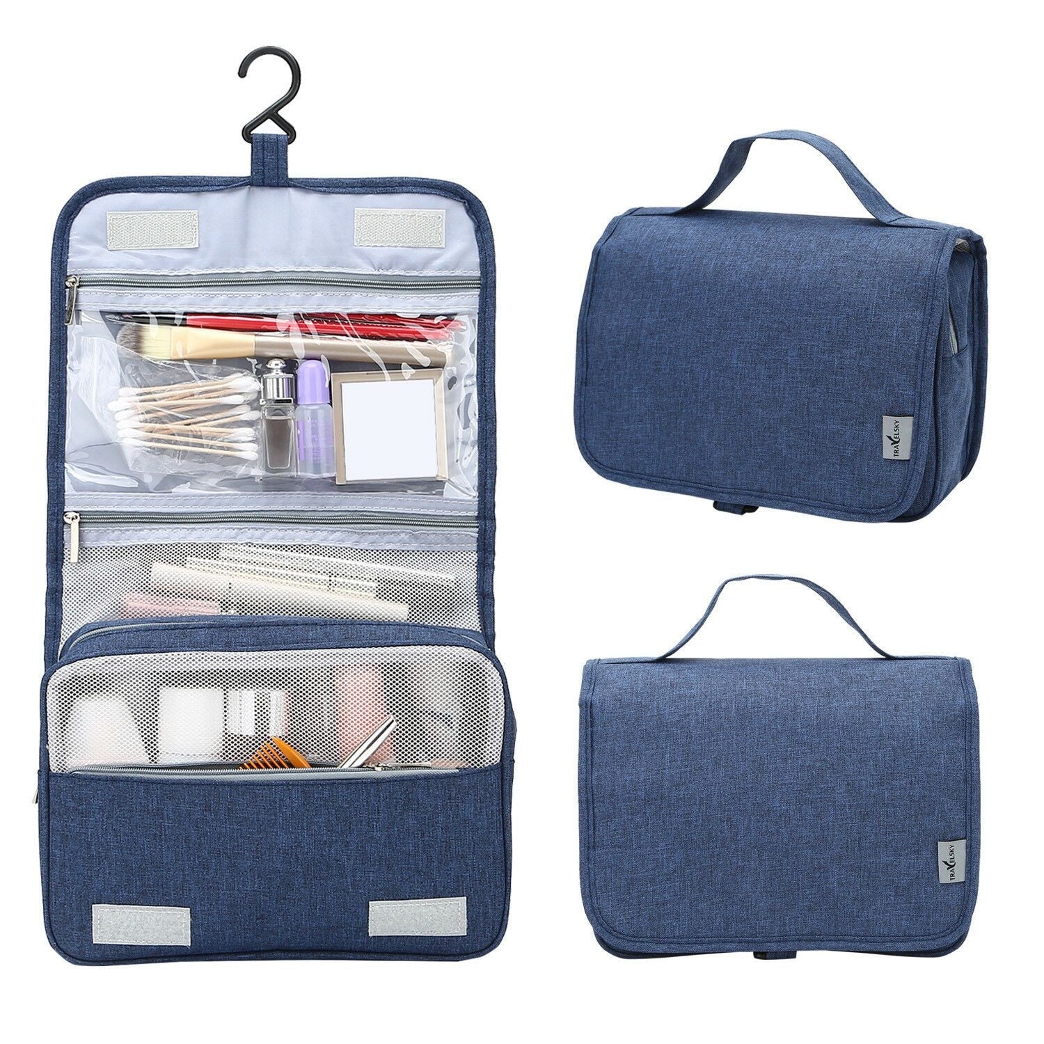 New Travel Cosmetic Storage MakeUp Bag Folding Hanging Organizer Toiletry Pouch