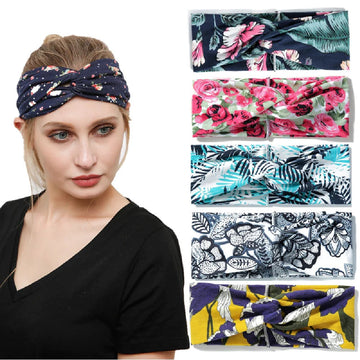 Women Ladies Sports Yoga Gym Stretch Wide Headband Hair Band Running Head Wrap