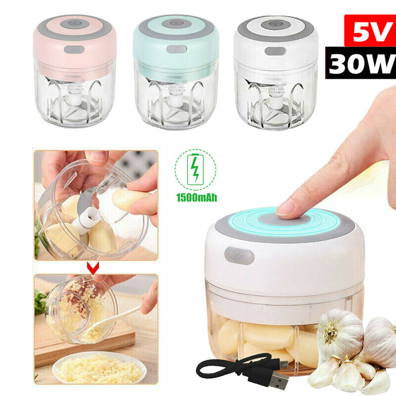 300ml Electric Garlic Food Chopper Vegetable Chopper Grinder Blender Crusher NEW