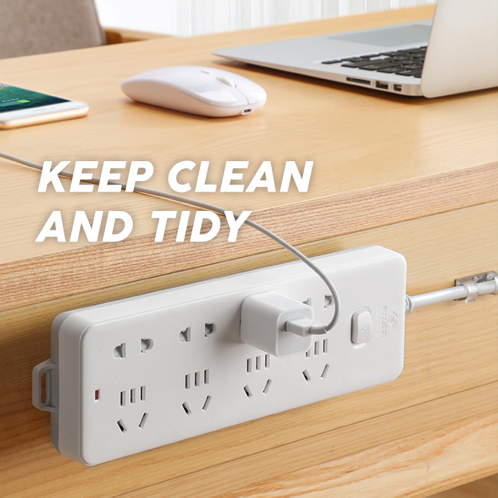 Stick & Slide Power Strip Wall Holder * 2pcs *