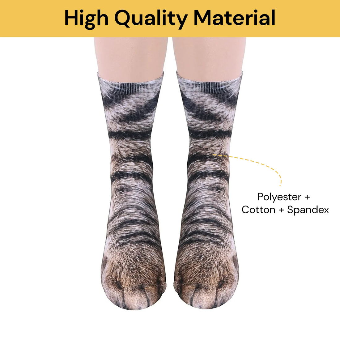 3D Print Animal Socks Crazy Cat Kitty Paw Unisex Novelty Crew Funny Kids Socks