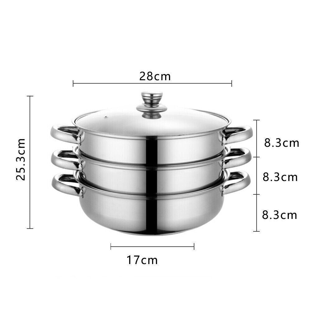 3 Tier Stainless Steel Steamer