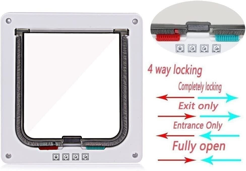 4-Way Safe Lockable cat flap door