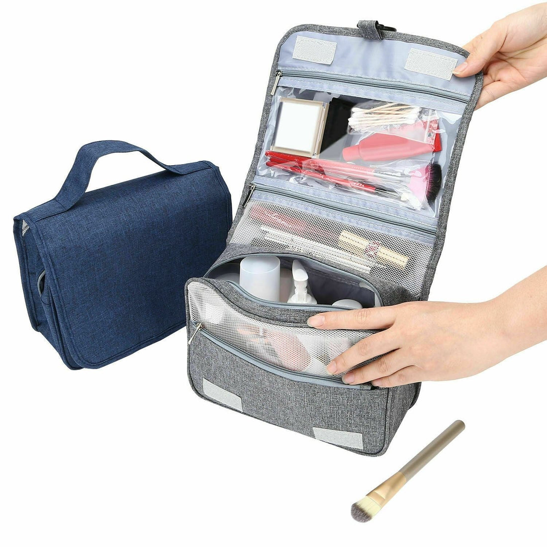 New Travel Cosmetic Storage MakeUp Bag Folding Hanging Organizer Toiletry Pouch