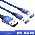 3-IN-1 3A Super Fast Charge Cable (USB+TypeC+iPhone) Prily