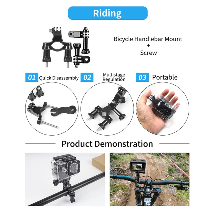 216-In-1 Go Pro Action Camera Accessories Compatible with GoPro Hero 8 7 6 5 4 3+