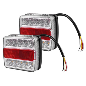 2X Submersible/Waterproof 26 LED Stop Tail Lights Kit Boat Truck Trailer lights