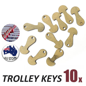 10x Removable Shopping Trolley Coin Token Key Unlocker Woolworths Coles