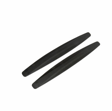 2Pcs Car Carbon Fiber Anti-rub Unique Black Strip Bumper Corner Protector Guard