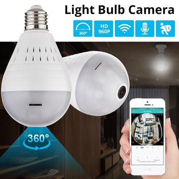 Wireless 360° LED Bulb Hidden IP/wifi Security Camera