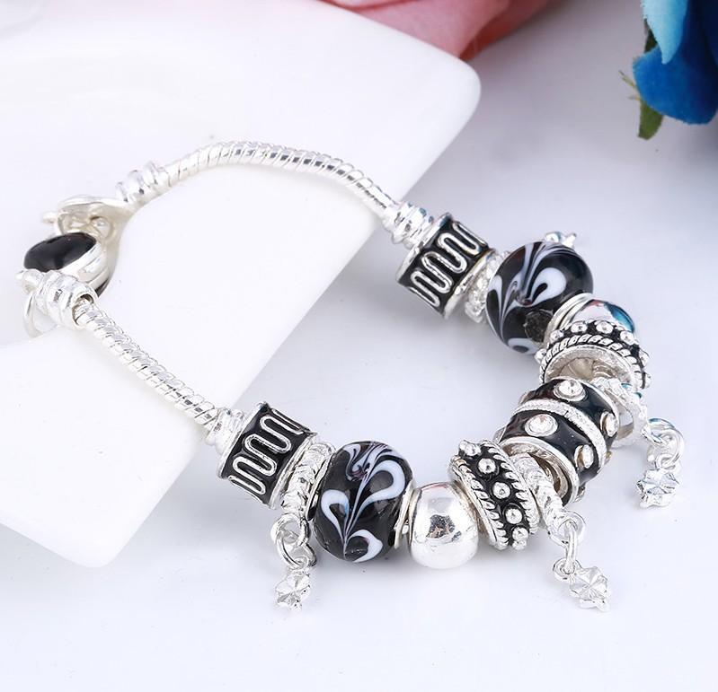 Women's Decorative Bead and Charm Bracelet