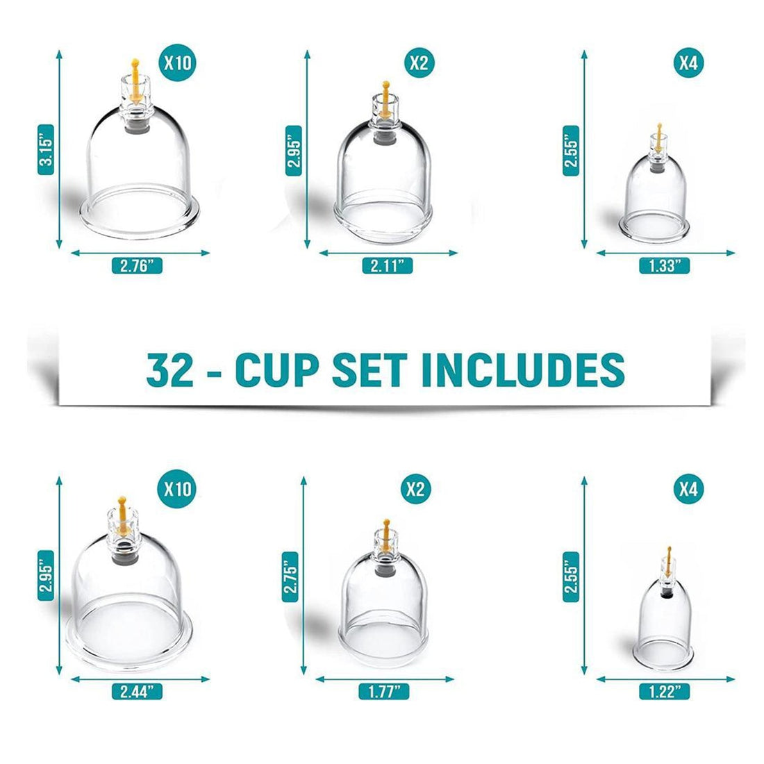 32pcs Cup Vacuum Massage Suction Cupping Set for Body Massage Pain Relief Health Care