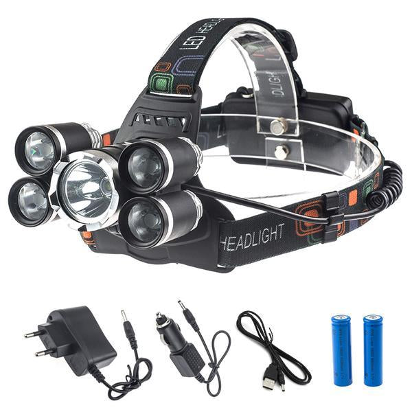 "BIG-BOB" 5 LED'S 12500LM HEADLAMP