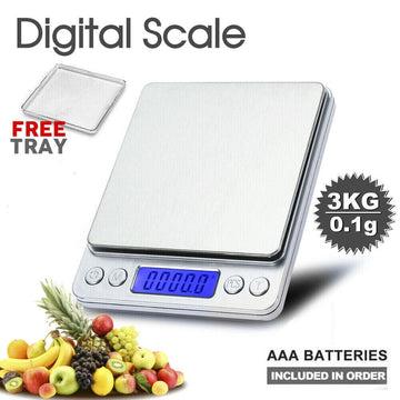 3kg/0.1g Kitchen Digital Scale LCD Electronic Balance Food Weight Postal Scales