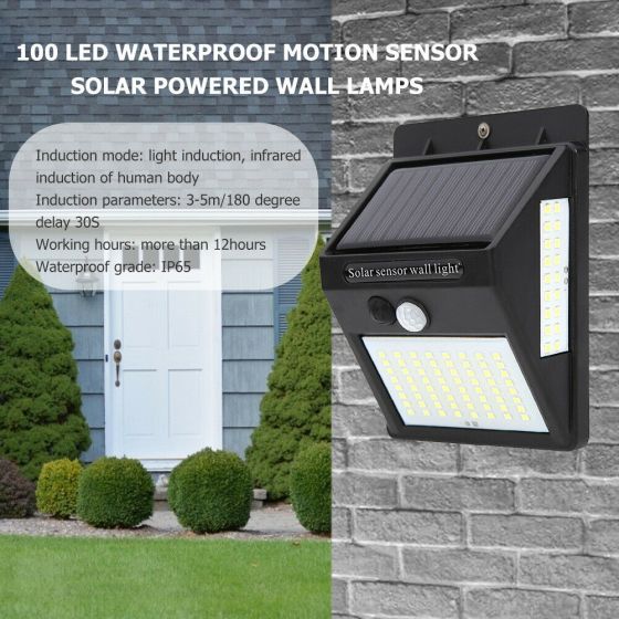 100LED Patio Wall Lights Solar