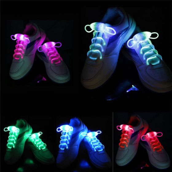 Flash LED Light Up Glow Shoelaces Shoe Laces For Party Skating HIP-HOP Dance