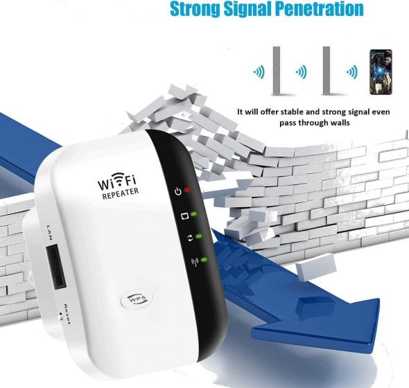 WiFi Range Extender 300Mbps Wireless Repeater 2.4G with Internet Signal Booster AP Amplifier Supports