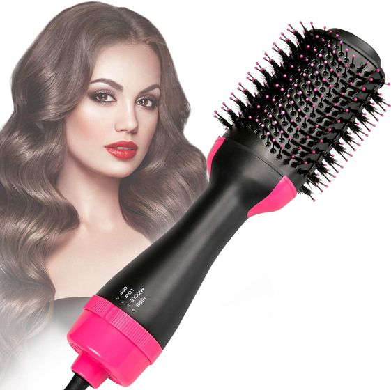 4 in 1 Hot Air Volumizer Stylers Brush Multifunctional Hair Straightener Curler for Salon and Home