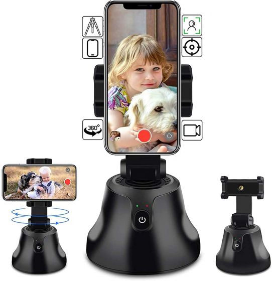 360 Degree Object Tracking Holder Shooting Camera SmartPhone Mount Holder Compatible with All Phone