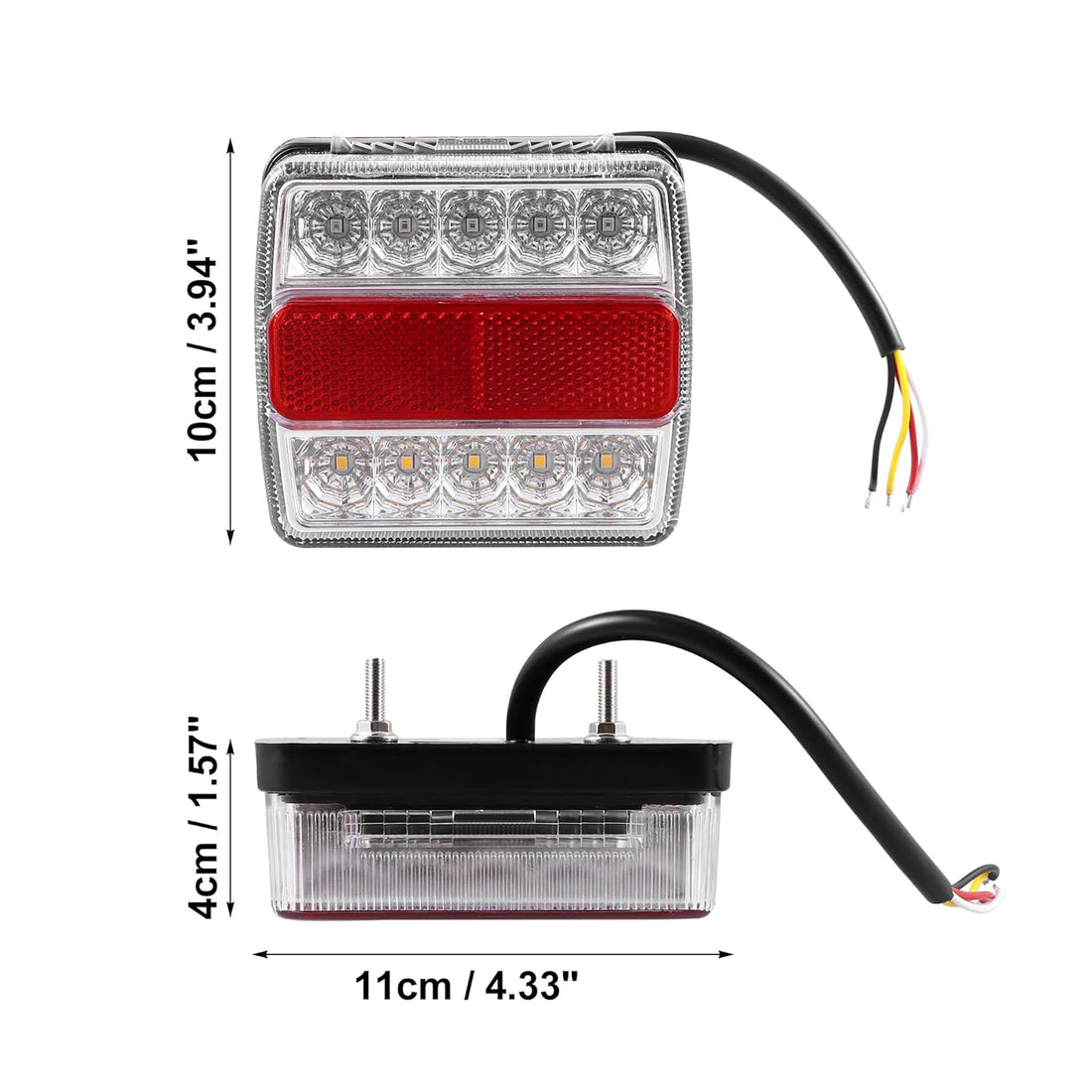 2X Submersible/Waterproof 26 LED Stop Tail Lights Kit Boat Truck Trailer lights