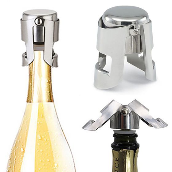 Reusable Champagne Stopper Sparkling Wine Stainless Steel Plugs Bottle Sealer