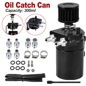 Oil Catch Can Breather Universal Baffled Diesel Reservoir Tank Petrol Filter