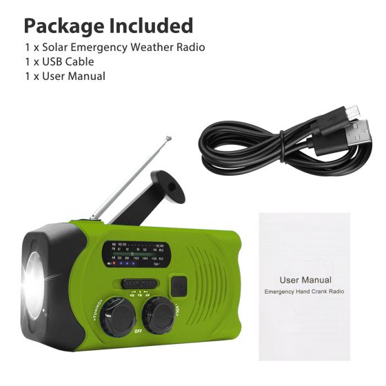 2000mAh Hand Crank Flashlight Radio e2f4s65dg_6