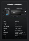 ASOMETECH 65W Newest GaN Technology QC4.0 Ultra Fast 3in1 Charger Prily