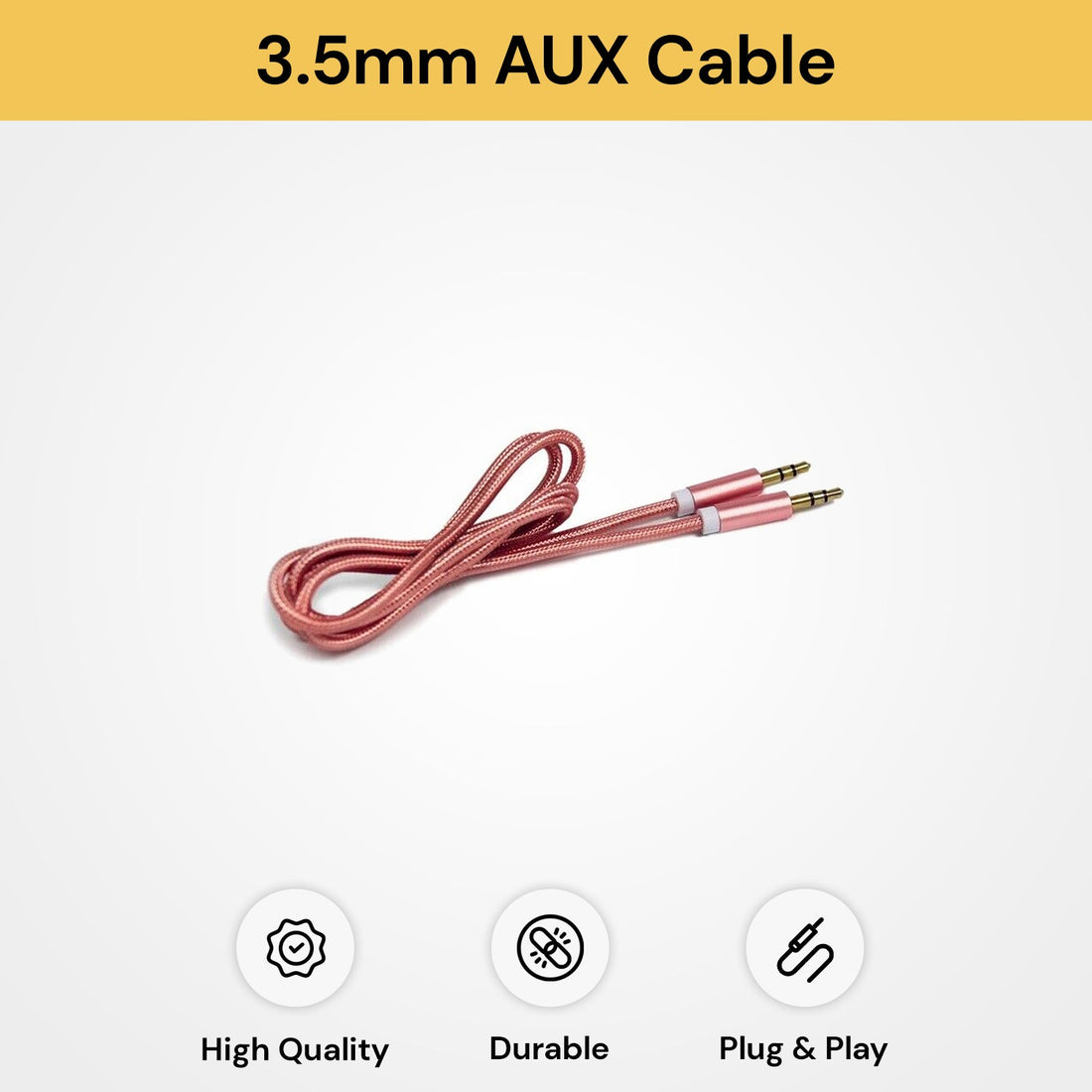 3.5mm Nylon Braided AUX Cable