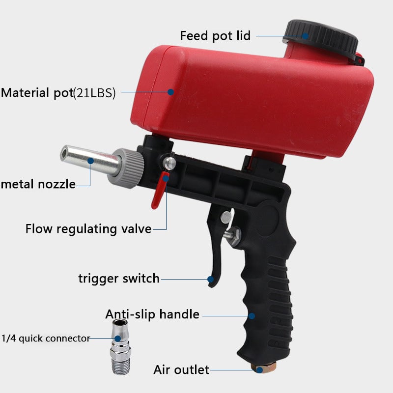 Adjustable Pneumatic 90 Psi Portable Sandblasting Gun Prily