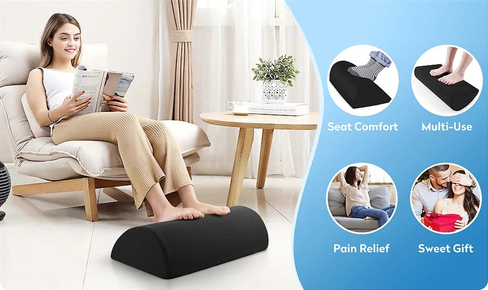 All-Day Pain Relief & Leg Support Memory Foam Ergonomic Foot Rest Cushion Prily