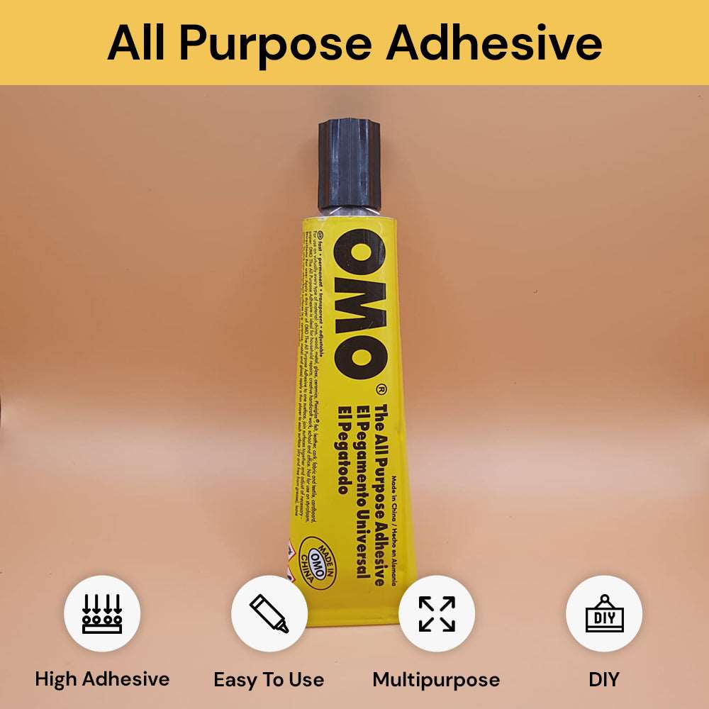 OMO: The All-Purpose Adhesive - Yellow - Strong and Waterproof Glue