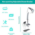 AquaGrip 360° (Punch-Free) Suction Cup Shower Mount Prily