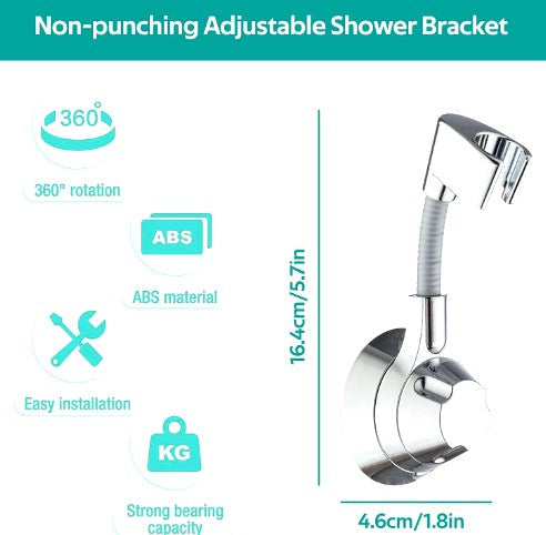 AquaGrip 360° (Punch-Free) Suction Cup Shower Mount Prily