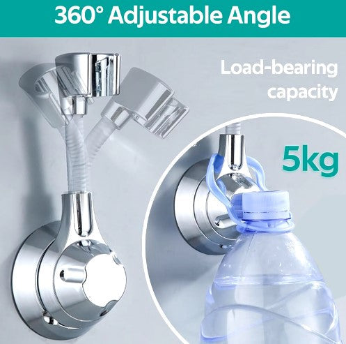 AquaGrip 360° (Punch-Free) Suction Cup Shower Mount Prily