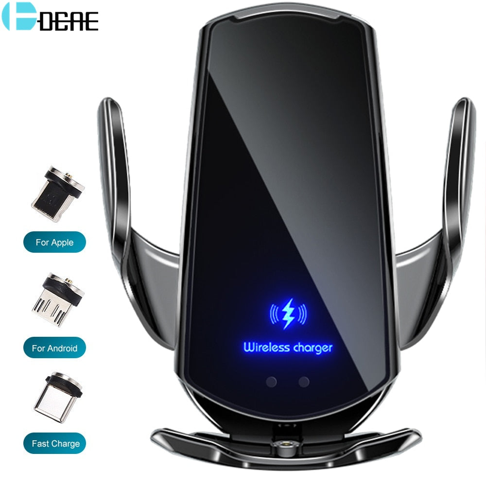 Automatic 3 in 1 Smart 15W Fast Wireless Charger Phone Mount Prily