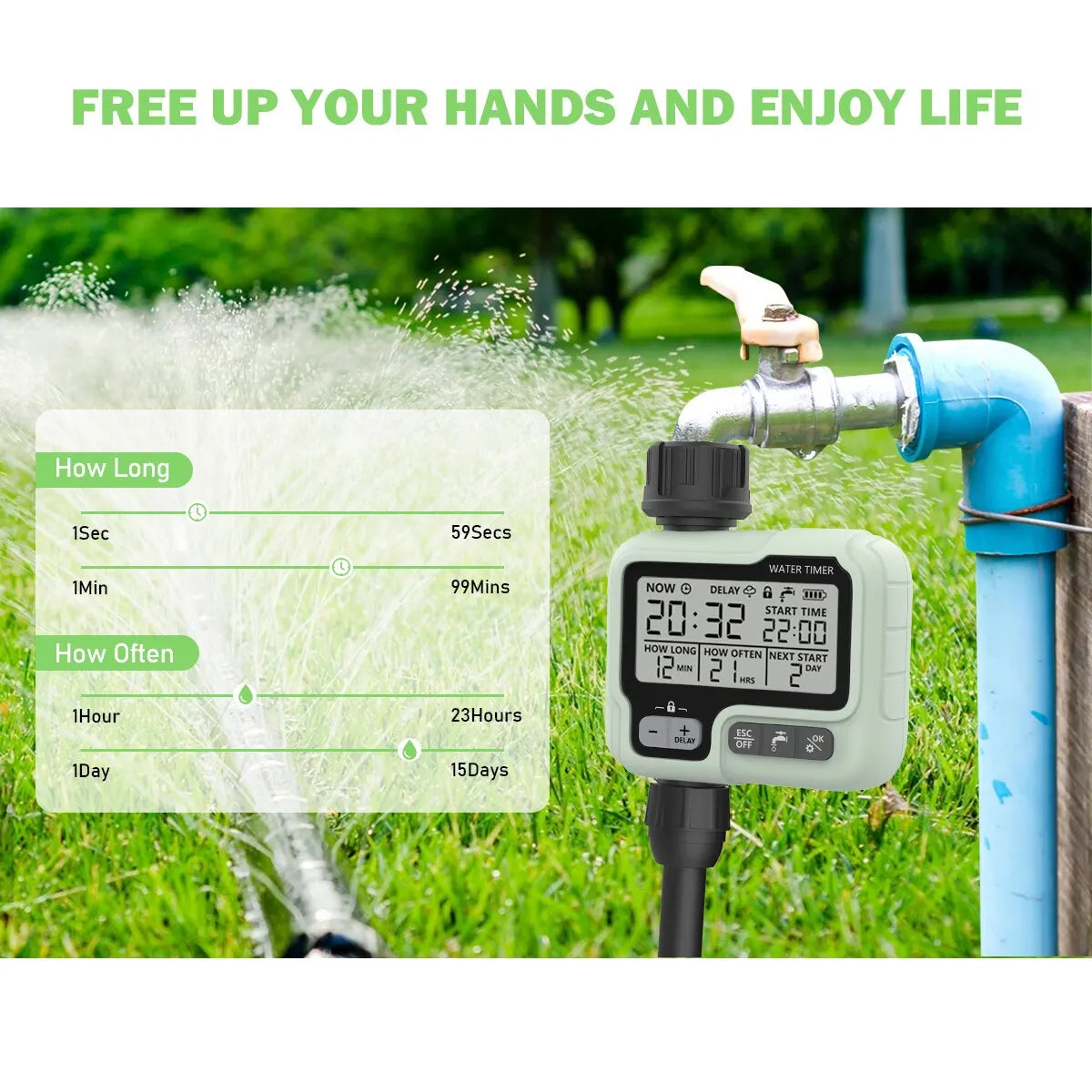 Automatic Garden Irrigation Intelligent Water Timer Prily