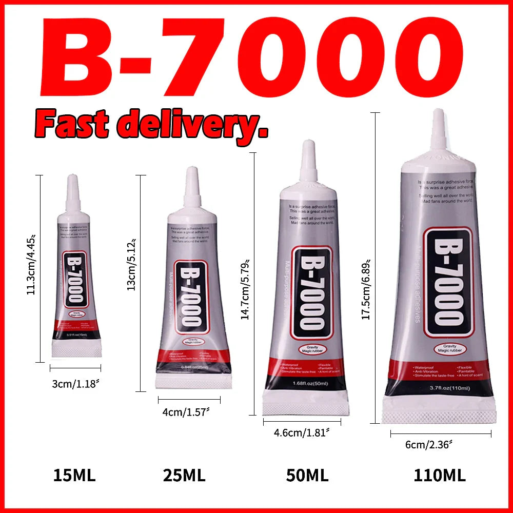 B-7000 Epoxy Resin Clear Contact Soft Glue With Precision Applicator Prily