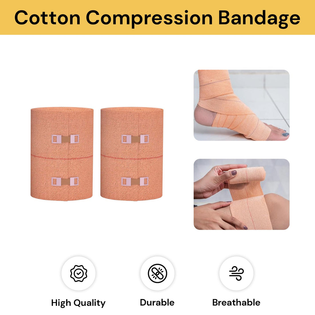 2PCs Cotton Compression Bandage