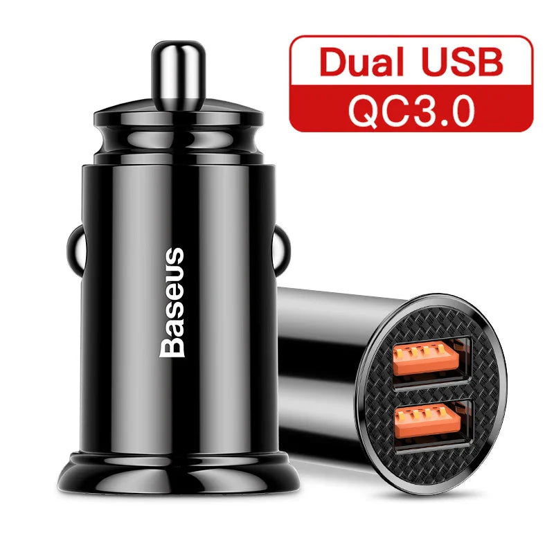 Baseus 30W Quick Charge 4.0 Dual Simultaneous Charging Universal Car Charger Prily