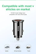 Baseus 30W Quick Charge 4.0 Dual Simultaneous Charging Universal Car Charger Prily