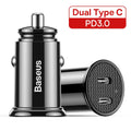 Baseus 30W Quick Charge 4.0 Dual Simultaneous Charging Universal Car Charger Prily