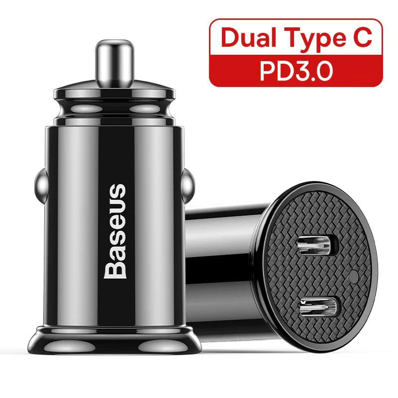 Baseus 30W Quick Charge 4.0 Dual Simultaneous Charging Universal Car Charger Prily