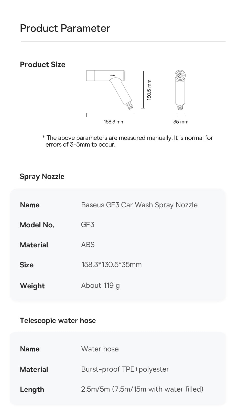 Baseus™ Car Wash High Pressure Water Spray Gun Prily