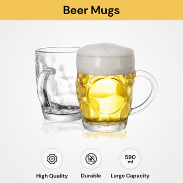 2 PCs Beer Mugs with Handle