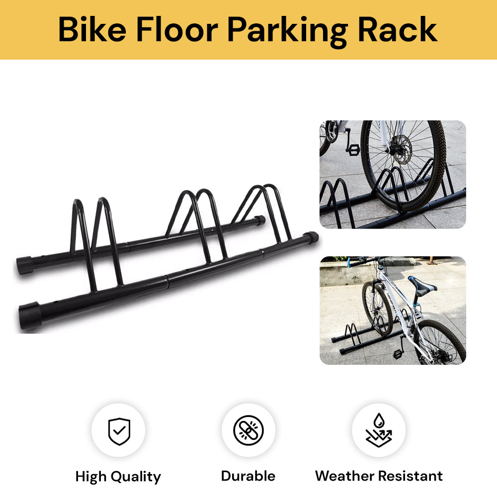 3 Bike Floor Parking Rack