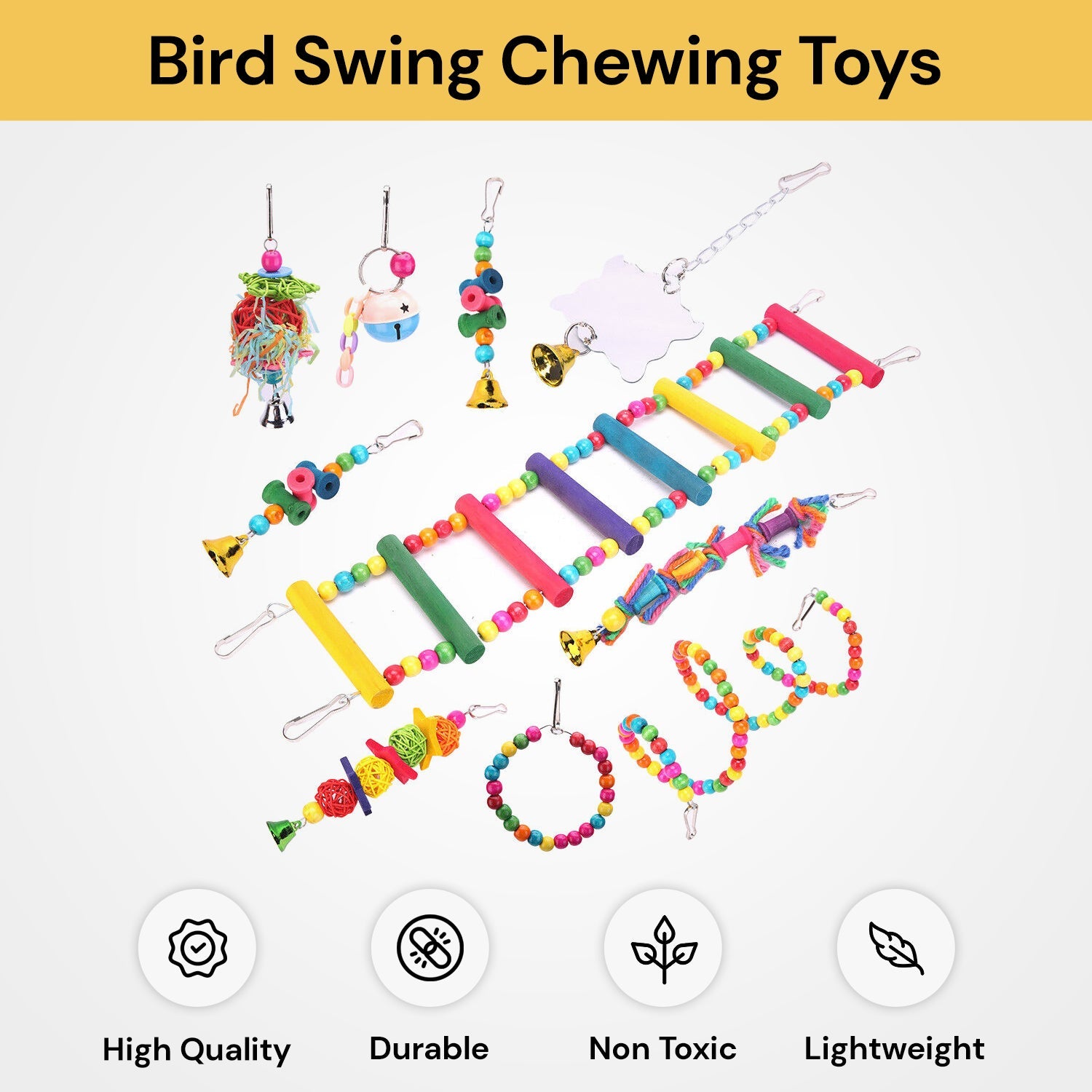 10PCs Bird Swing Chewing Toys